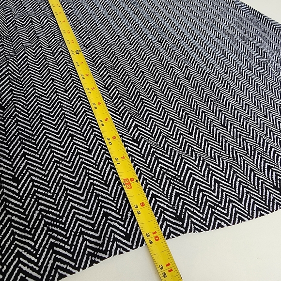 Mango Suit Black White Geo Print Long Sleeve Midi Dress Women’s  Stretch Size 6 - Picture 6 of 11